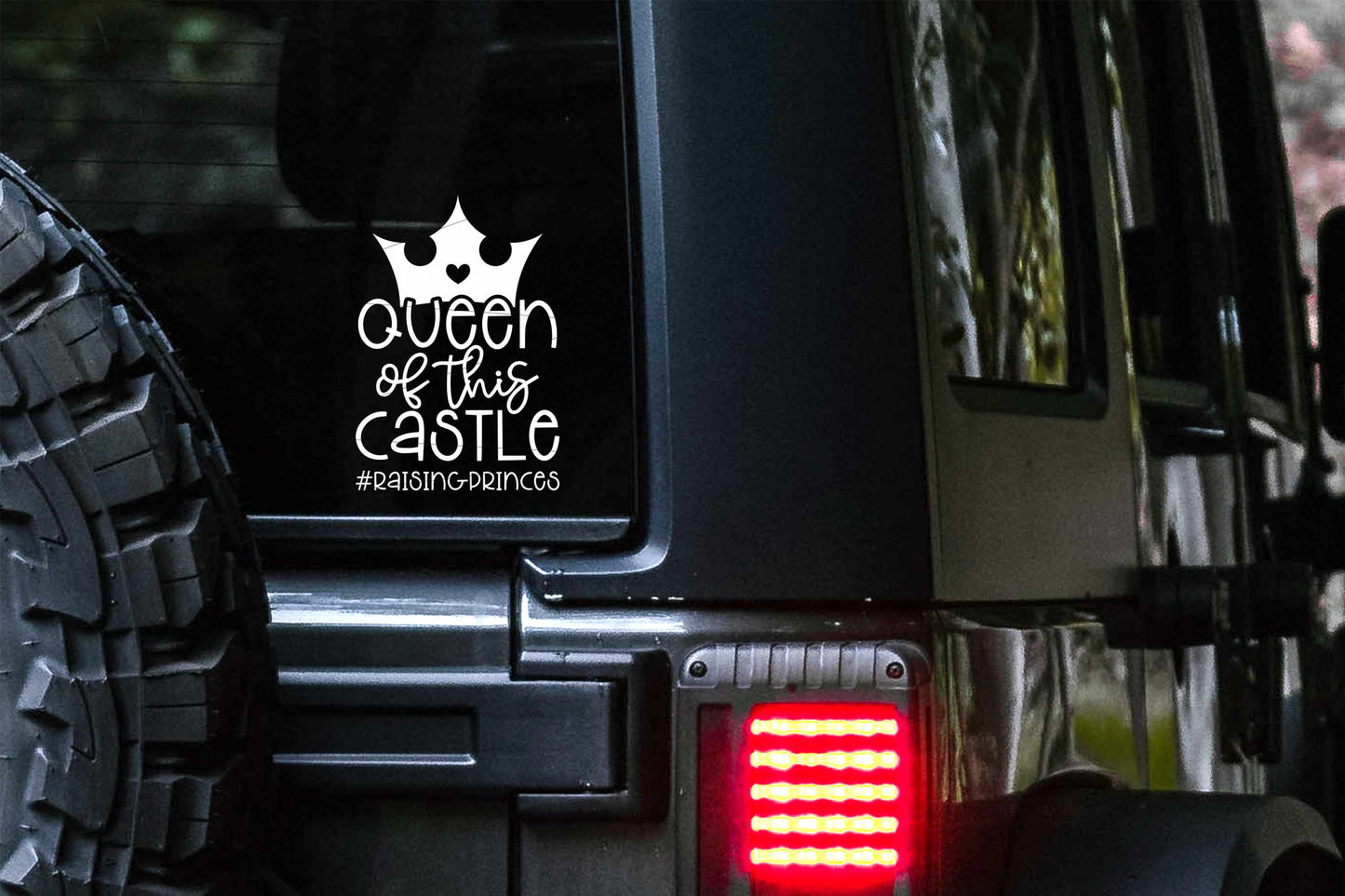 Queen of this Castle Raising Princes Car Decal | Mom of Boys Bumper Sticker