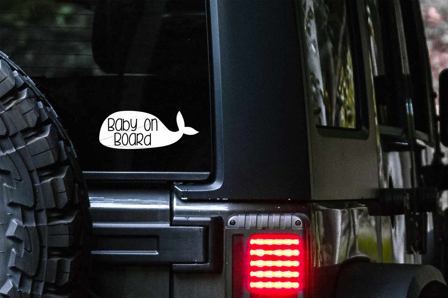 Baby on Board Whale Car Decal | Safety Bumper Sticker