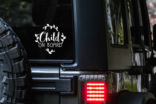 Child on Board Car Decal | Safety Bumper Sticker