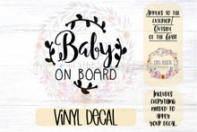 Load image into Gallery viewer, Baby on Board Car Decal  | Safety Bumper Sticker
