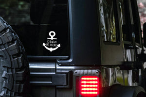 Children or Child on Board Anchor Car Decal | Safety Bumper Sticker