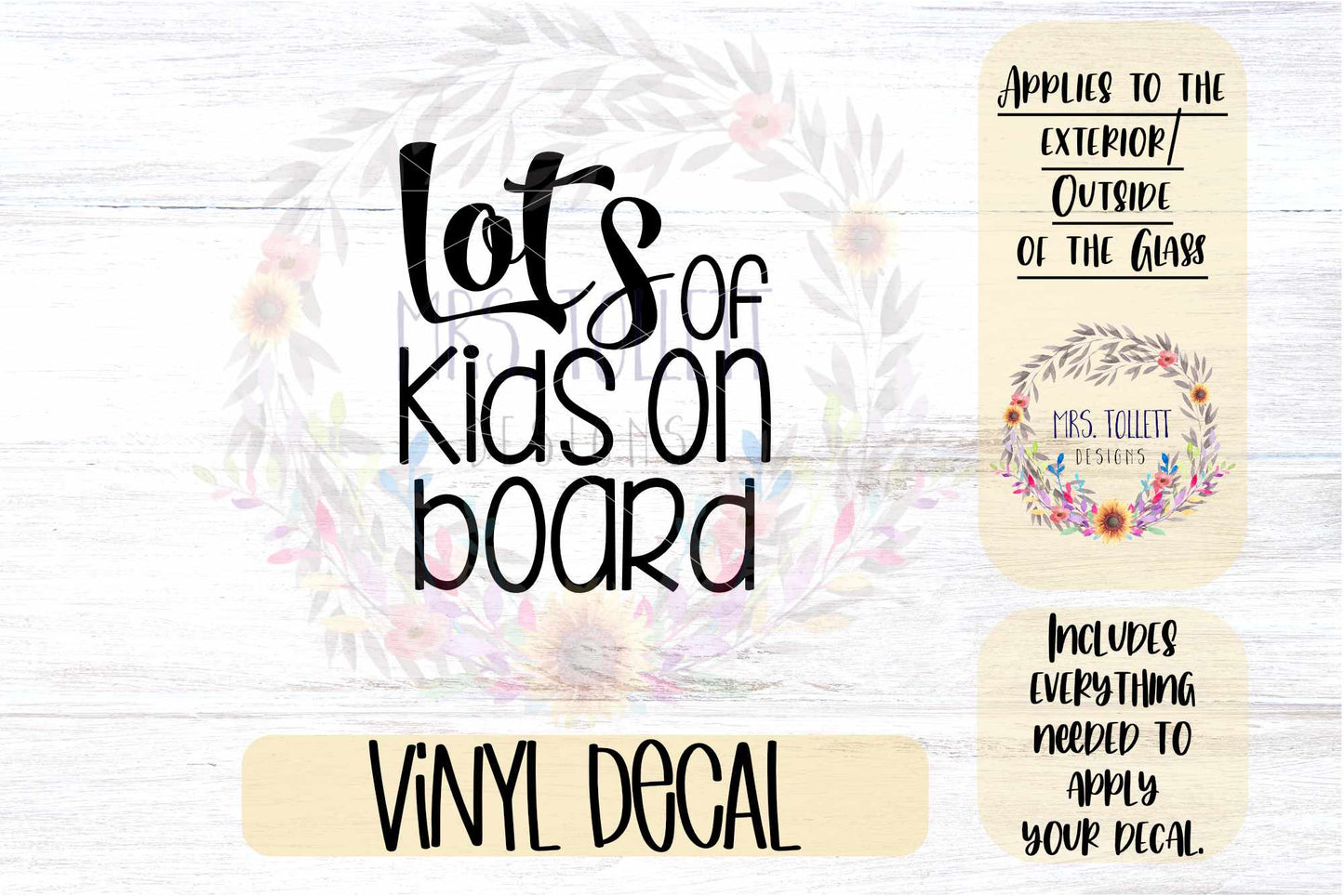 Lots of Kids on Board | Big Family Car Decal