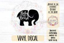 Load image into Gallery viewer, Baby on Board Elephant Car Decal  | Safety Bumper Sticker
