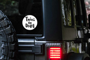 Twins on Board Car Decal | Safety Bumper Sticker