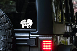 Baby on board Elephant Car Decal | Safety Bumper Sticker