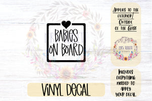 Babies on Board Car Decal | Safety Bumper Sticker