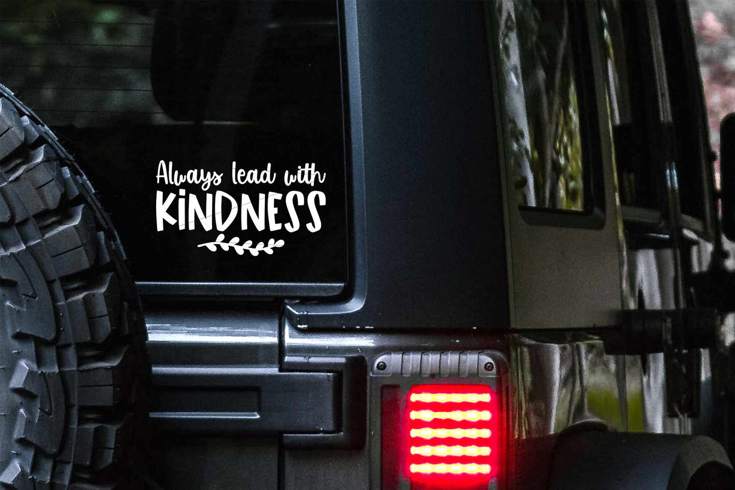 Always Lead with Kindness Car Decal