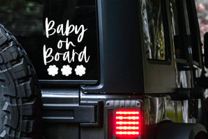 Baby on Board Car Decal | Safety Bumper Sticker