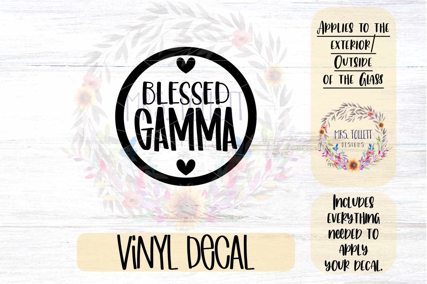 Blessed Gamma Car Decal