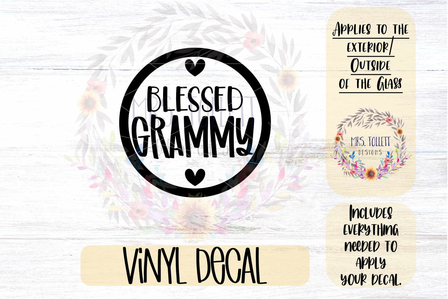 Blessed Grammy Car Decal