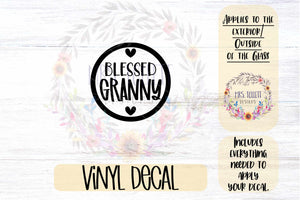 Blessed Granny Car Decal