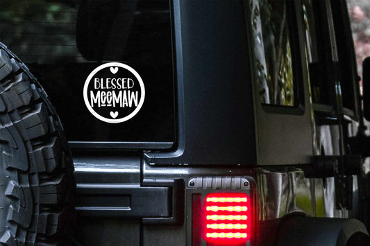 Blessed MeeMaw Car Decal
