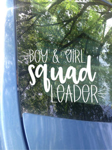 Boy & Girl Squad Leader Car Decal