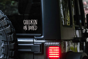 Children on Board Car Decal | Safety Bumper Sticker