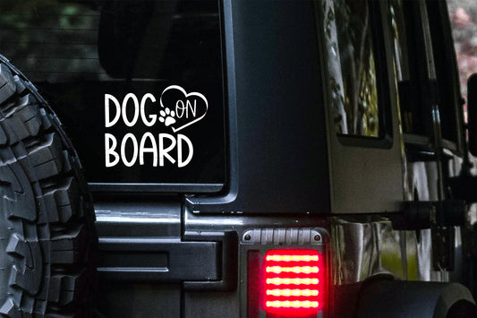 Dog on Board Car Decal