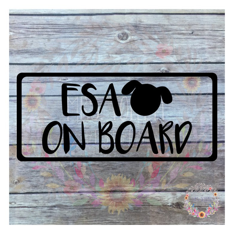 ESA on Board Car Decal | In Case Of Emergency