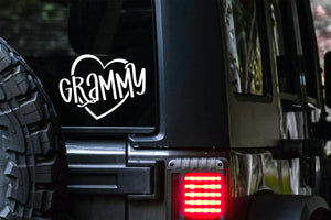 Grammy Heart Car Decal