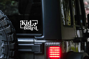Kid on Board Retro Star Car Decal | Safety Bumper Sticker