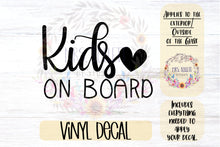 Load image into Gallery viewer, Kids on Board Car Decal | Safety Bumper Sticker
