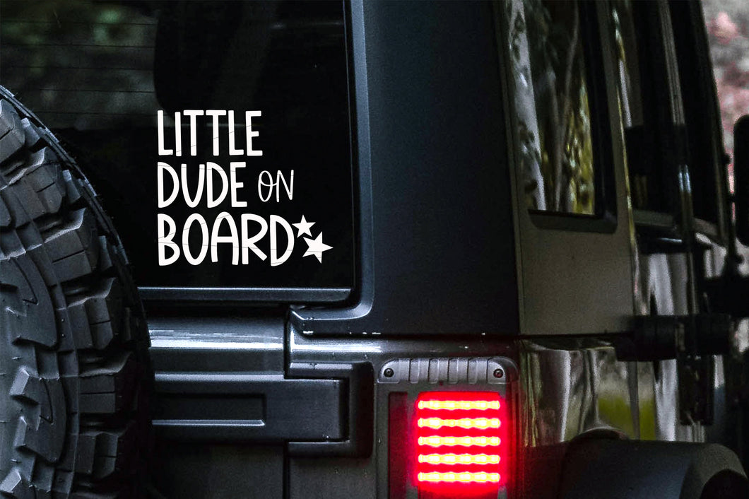 Little Dude on Board Car Decal