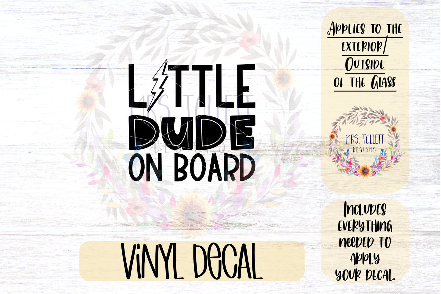 Little Dude or Dudes on Board Car Decal | Safety Bumper Sticker