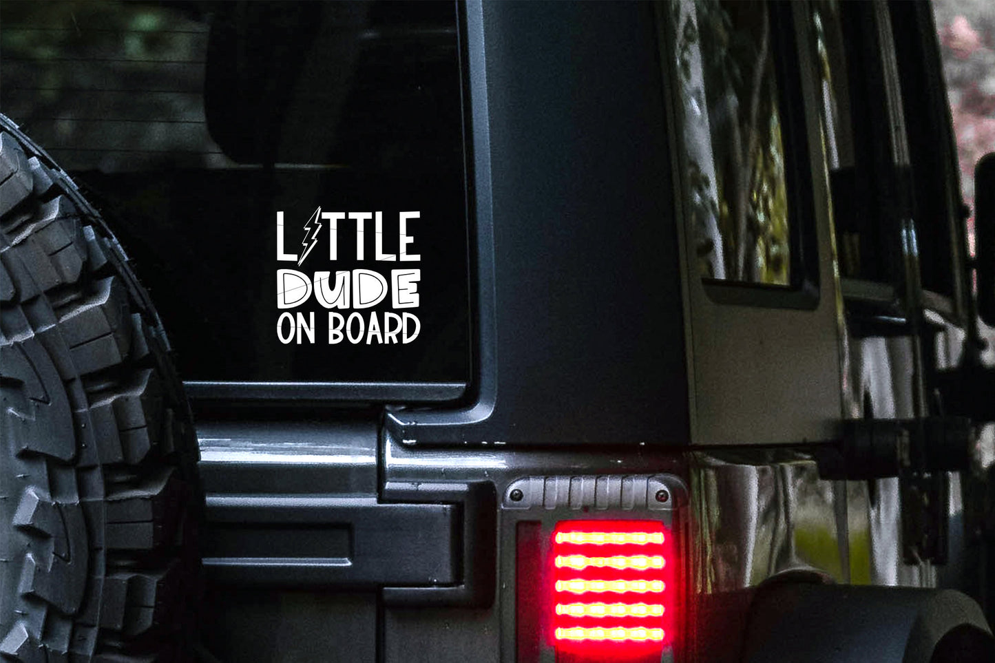 Little Dude or Dudes on Board Car Decal | Safety Bumper Sticker