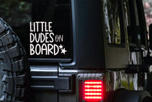 Load image into Gallery viewer, Little Dudes on Board Car Decal

