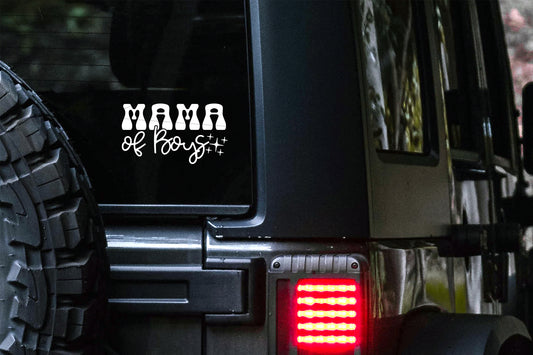Mama of Boys Car Decal