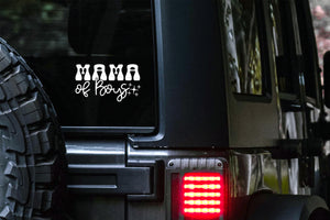 Mama of Boys Car Decal