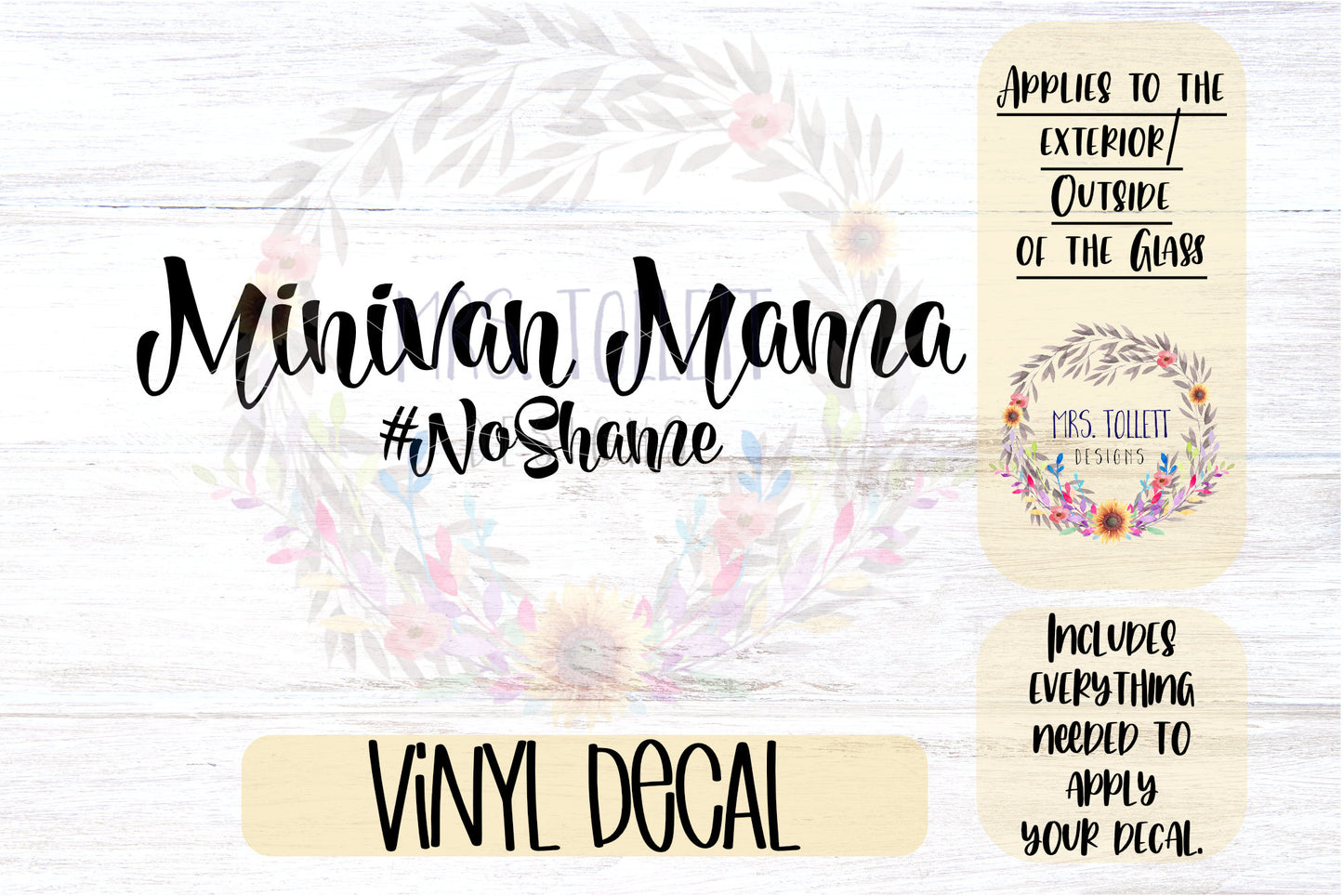 Minivan Mama #NoShame Car Decal | Minivan & Van Bumper Sticker