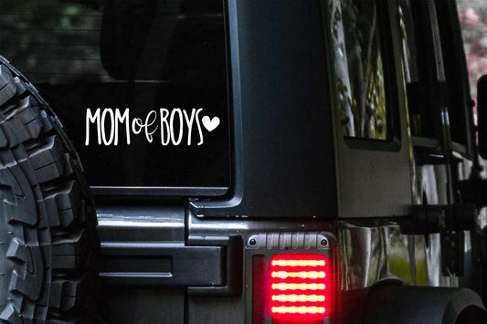 Mom of Boys Car Decal