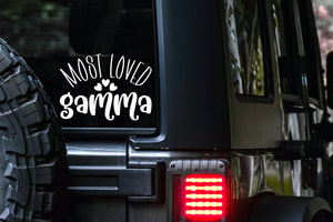 Most Loved Gamma Car Decal
