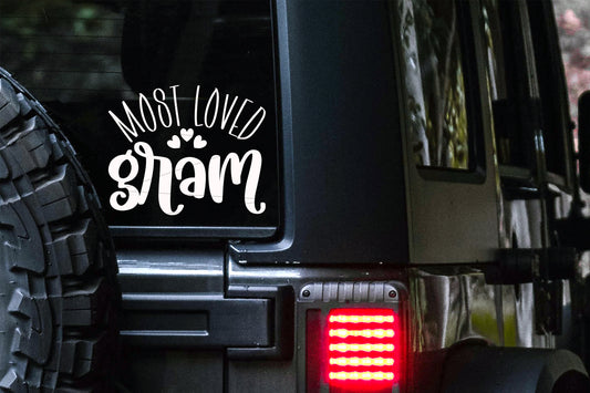 Most Loved Gram Car Decal