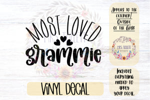Most Loved Grammie Car Decal