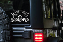 Load image into Gallery viewer, Most Loved Grandma Car Decal
