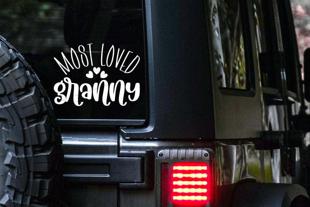 Most Loved Granny Car Decal