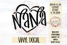 Load image into Gallery viewer, Nana Heart Car Decal
