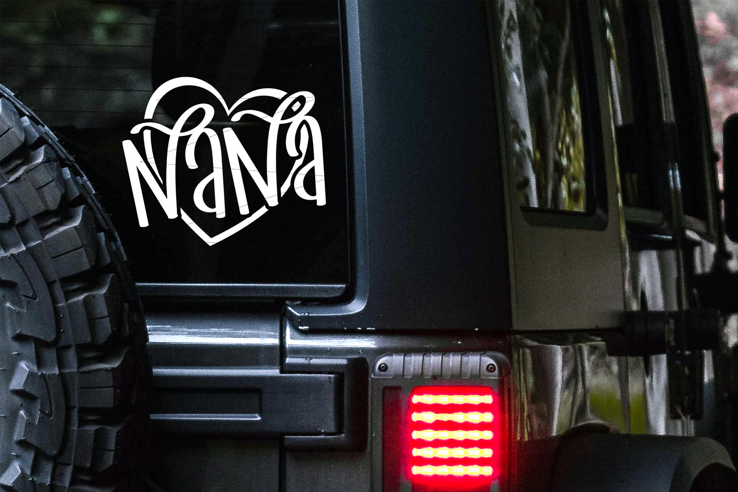 Nana Heart Car Decal