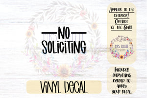 No Soliciting Decal