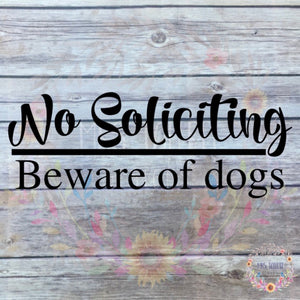 No Soliciting Decal | Beware of Dog(s)