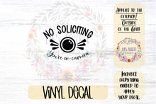 Load image into Gallery viewer, No Soliciting - You&#39;re on Camera Decal
