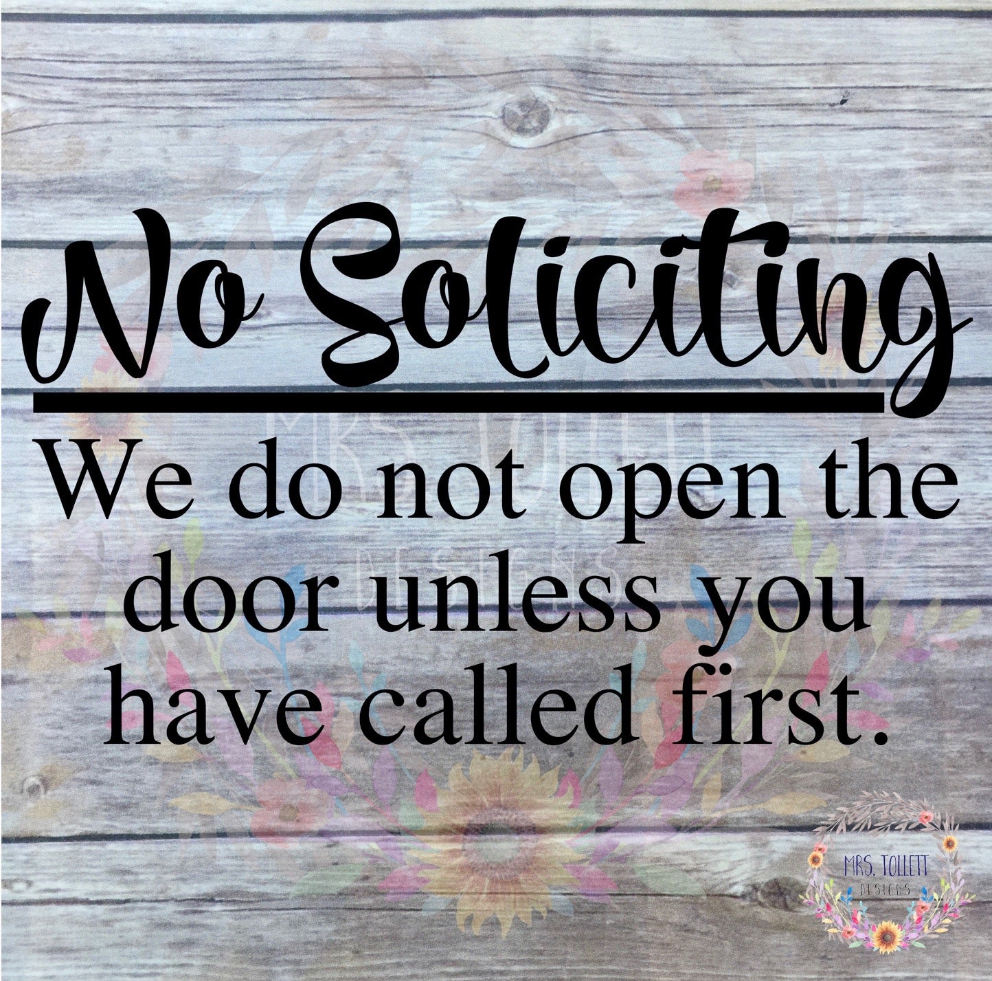 No Soliciting Decal | Call First