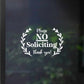 Please - No Soliciting - Thank You Vinyl Decal