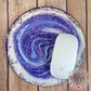 Purple Geode Round Rubber Backed Mousepad | Mrs Tollett Designs
