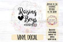 Load image into Gallery viewer, Raising Boys #Outnumbered Car Decal
