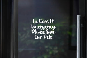 Save My / Our Pets | In Case Of Emergency