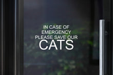 Load image into Gallery viewer, Save My / Our Cat(s) Decal | In Case Of Emergency
