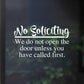 No Soliciting Decal | Call First