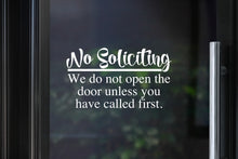 Load image into Gallery viewer, No Soliciting Decal | Call First
