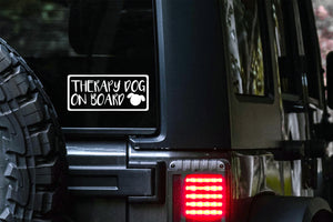 Therapy Dog on Board Car Decal | In Case Of Emergency